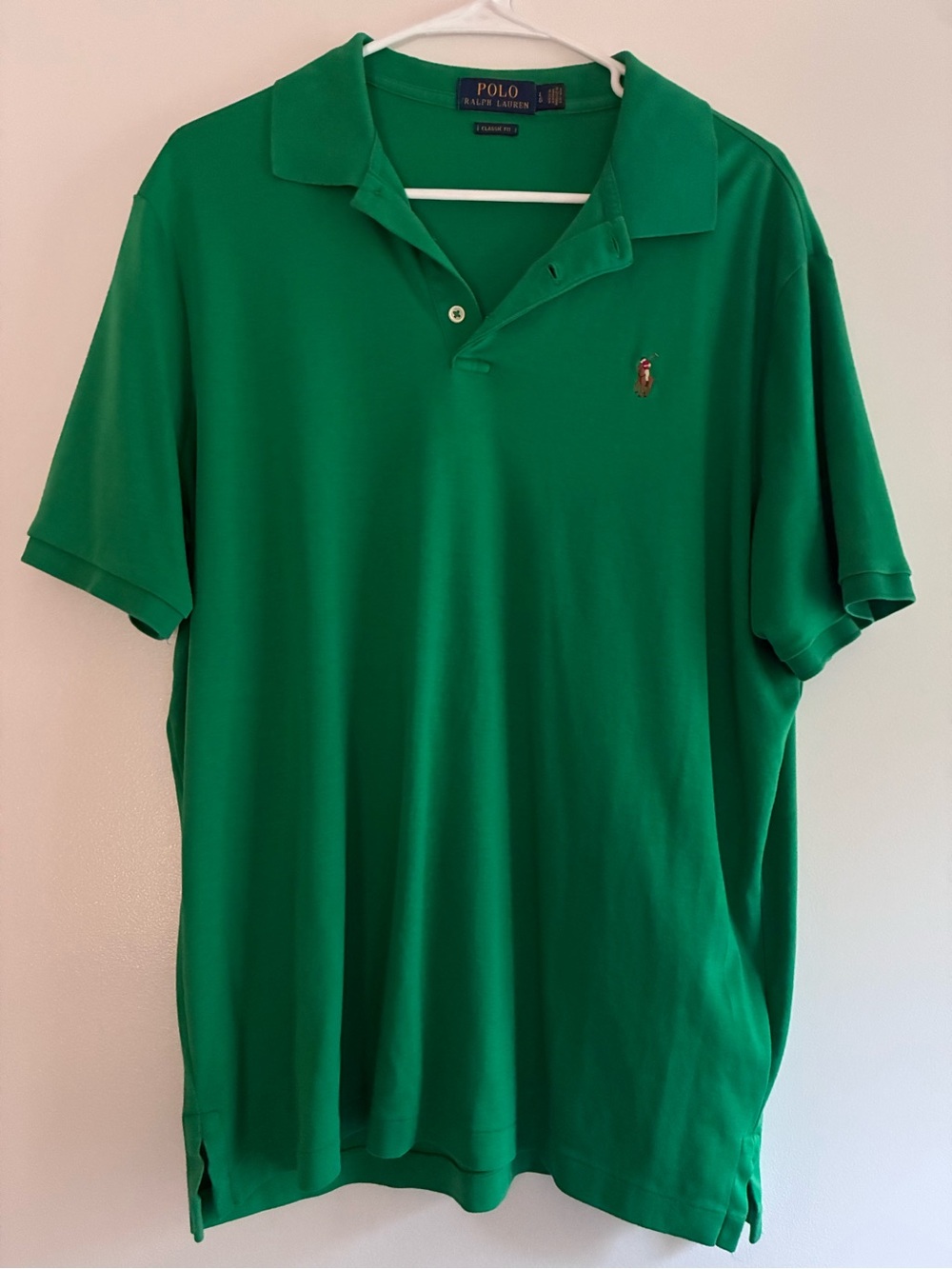 Ralph Lauren Green Polo Shirt with Embroidered Pony